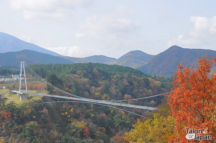 รูปมุมไกลก่อนถึงสะพานแขวนยูเมะ Yume Suspension Bridge