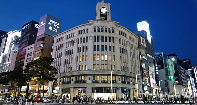 ห้างกินซ่า วาโกะ – Ginza Wako ห้างแลนด์มาร์คเก่าแก่ของเมืองโตเกียว