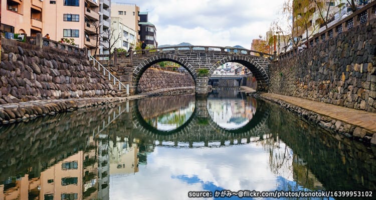 สะพานแว่นตามากาเนะบาชิ Meganebashi Brigde