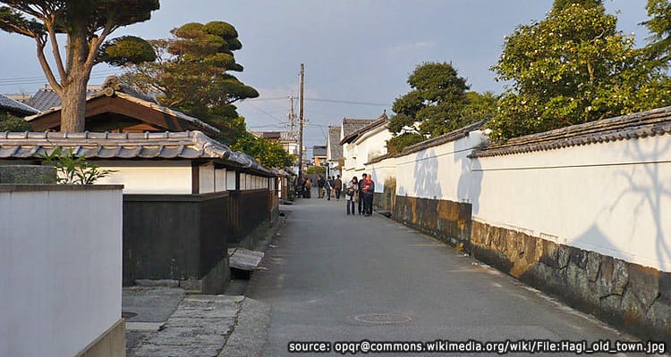 ย่านเมืองเก่า บ้านซามูไร ในฮากิ Hagi Castle Town