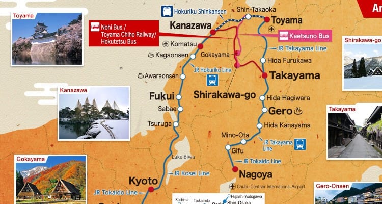 เจาะลึก ตั๋วรถไฟ 5 วัน Takayama-Hokuriku Area Tourist Pass Osaka Nagoya Takayama Shirakawago
