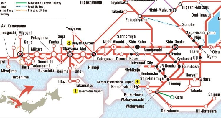 JR Kansai Hiroshima Area Pass พาสเที่ยวข้ามภูมิภาค ทั่วคันไซไปฮิโรชิม่า