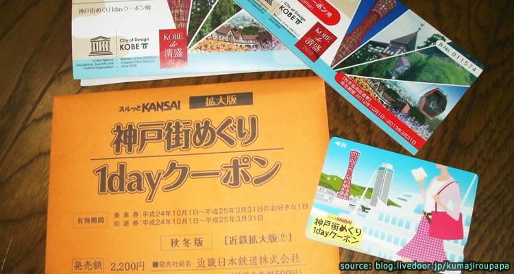 ตั๋วโดยสารโกเบเมกูริ Kobe Meguri 1 Day Coupon