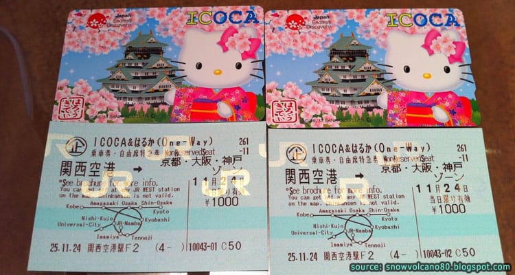 ตั๋วรถไฟอิโคคะและฮารูกะ Icoca&Haruka