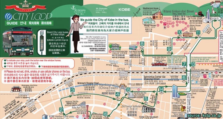ตั๋วรถบัสโกเบซิตี้ลูป Kobe City Loop-Day Pass