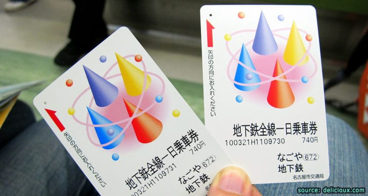 ตั๋วรถไฟฟ้าใต้ดินนาโกย่า Nagoya One Day Subway Pass