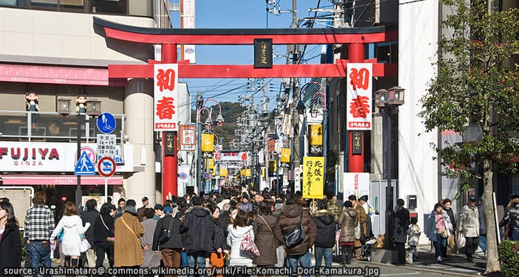 ถนนโคมะชิ โดริ ย่านเมืองเก่าคามาคูระ Komachi Dori Street