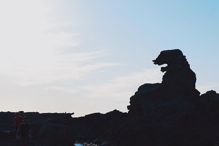 หินก็อดซิล่าแห่งแหลมชิโอเซะ (Cape Shiose-Saki)