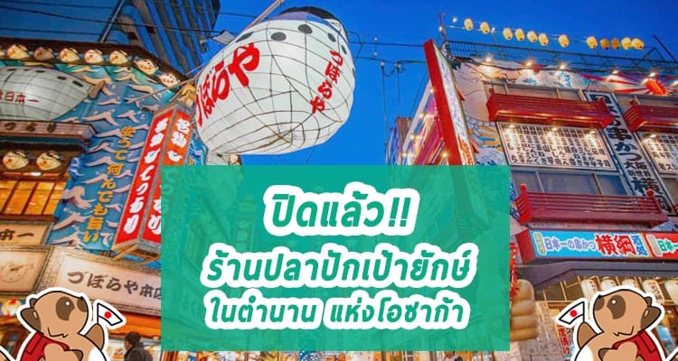 บ๊าย บาย! ปิดแล้ว ร้านปลาปักเป้ายักษ์ ชื่อดังแห่งโอซาก้า