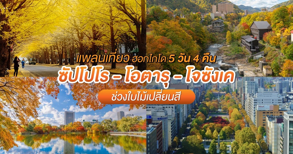ฮอกไกโด 5 วัน 4 คืน ซัปโปโร – โอตารุ – โจซังเค ช่วงใบไม้เปลี่ยนสี