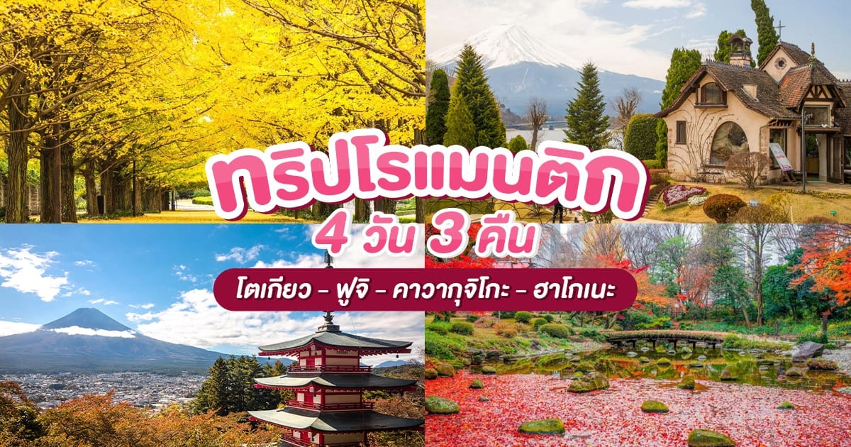 ทริปนี้โรแมนติก 4 วัน 3 คืน โตเกียว – ฟูจิ – คาวากุจิโกะ – ฮาโกเนะ