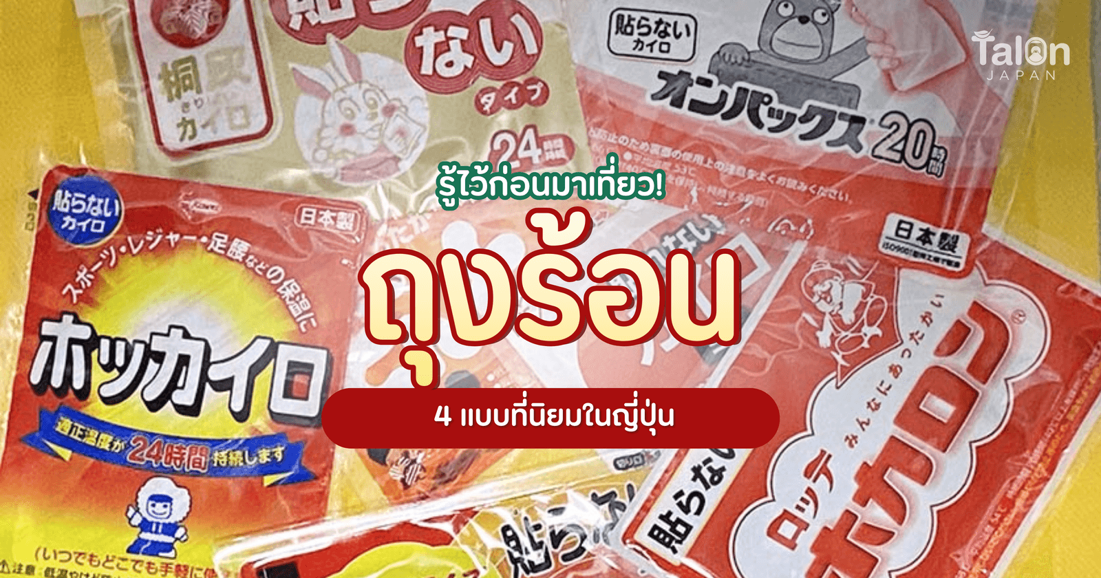 ถุงร้อน 4 แบบที่นิยมในญี่ปุ่น