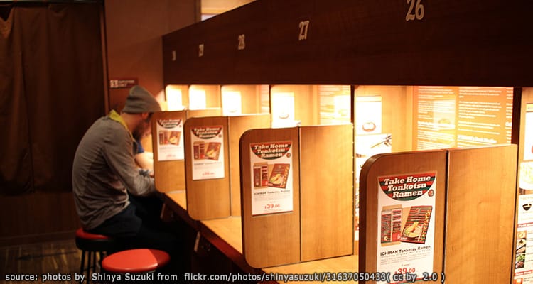 ร้านราเมงข้อสอบอิชิรัน ราเมงชื่อดังย่านชิบูย่า (Ichiran Ramen)