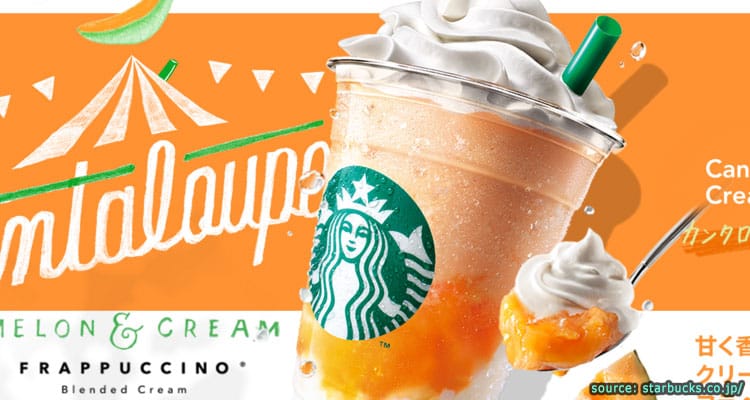 เมนูใหม่ของ Starbucks – Cantaloupe Melon & Cream Frappucino