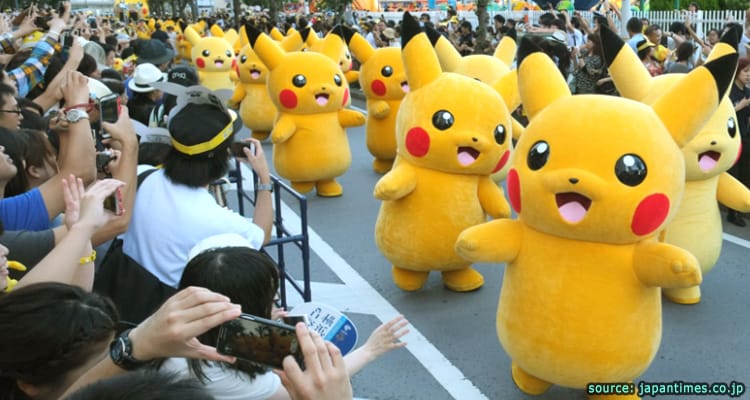 ขบวนพาเหรดพิกาจูกว่า 1,000 ตัว เอาใจสาวก Pokemon Go