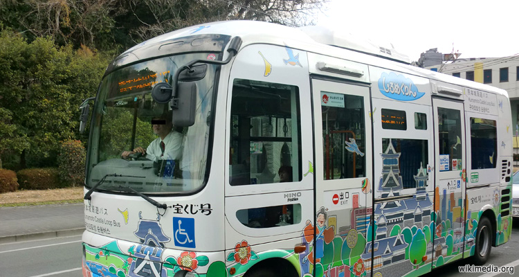Kumamoto Castle Loop Bus Shiromegurin - รถบัสคาสเทิลลูป