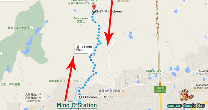 minoh-park-walking-route