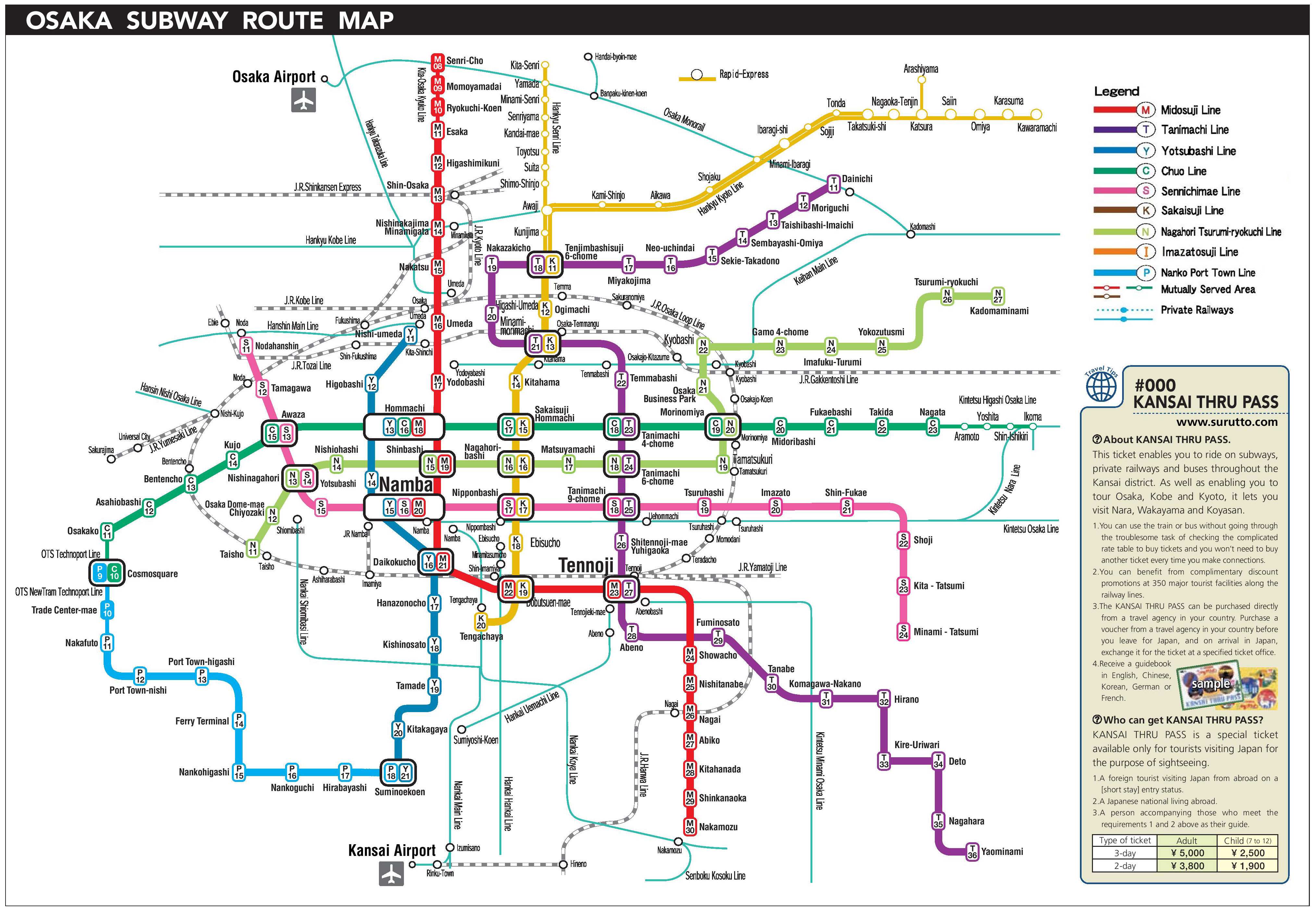 Jr Osaka Rail Map