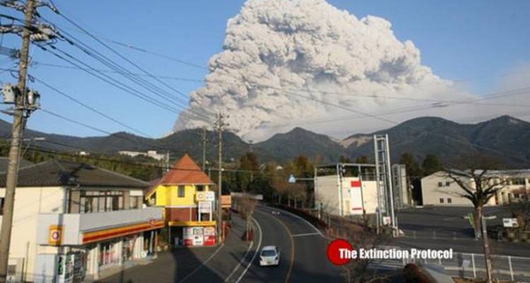 Shindake Volcano Eruption