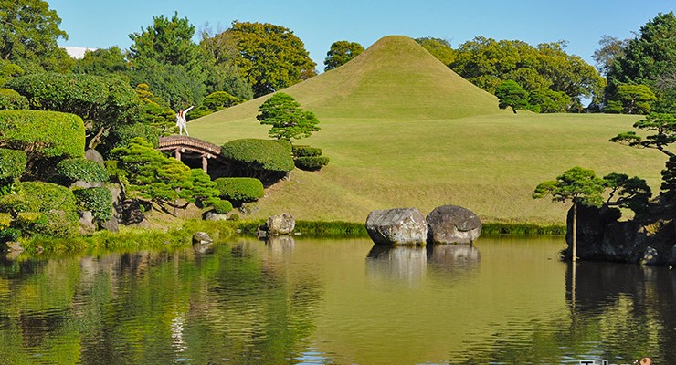 บรรยากาศภายในสวนซุยเซนจิ Suizenji Koen