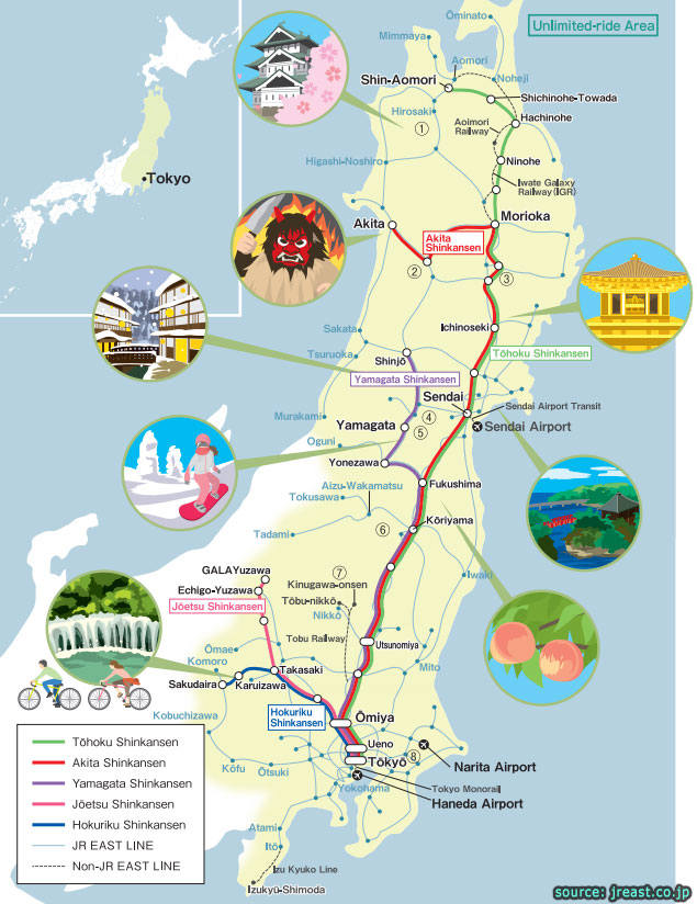 JR-EAST-PASS-(Tohoku-area)-map