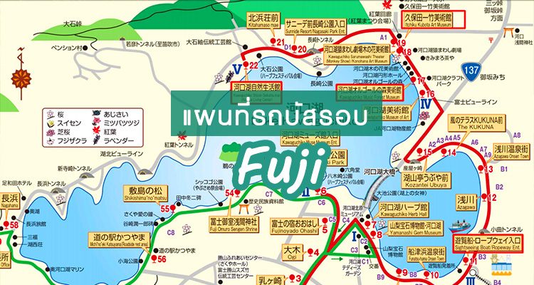 แผนที่รถบัสรอบฟูจิ