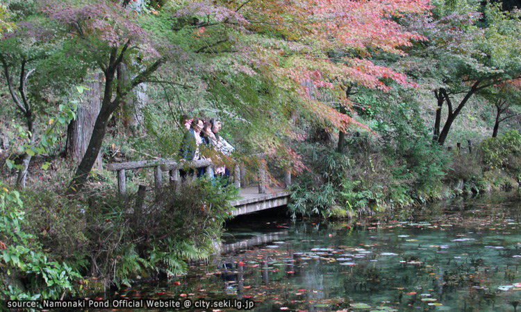 ทัศนียภาพโดยรอบสระน้ำนิรนาม นะโมนากิ